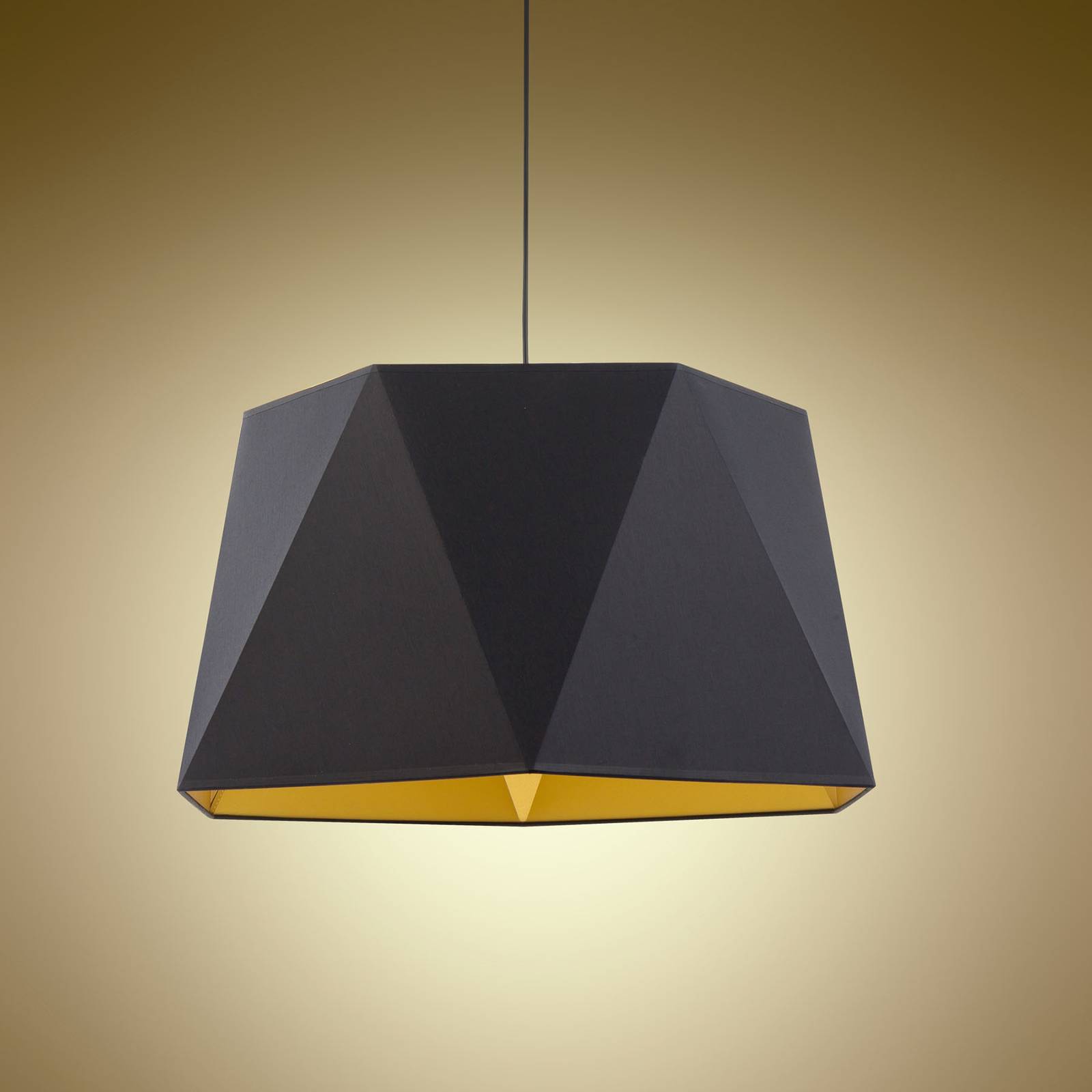 Svítidlo TK Lighting černá/zlatá Kov/plast/textil