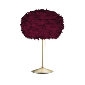 Svítidlo UMAGE červená/broušená mosaz Husí peří/ocel/lepenka