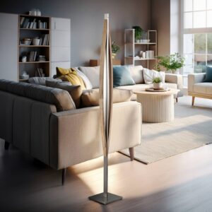 Svítidlo quitani světlé dřevo/matný nikl/chrom Dubové dřevo/hliník/ocel/mosaz